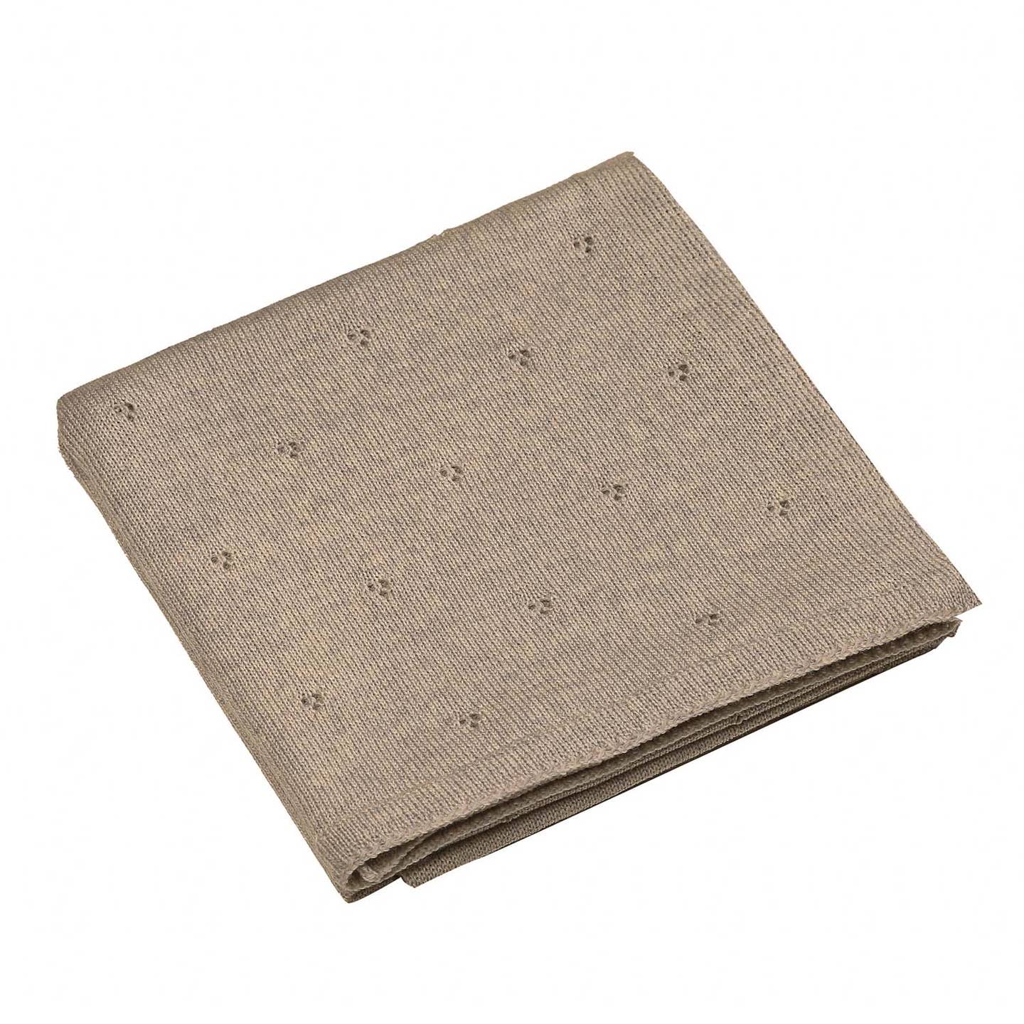 Babydecke aus 100% Merinowolle mit Namen bestickt "Apollo" in "Taupe, Beige, Brown, Gray, Blue, Sage"  75x100 cm I Ander