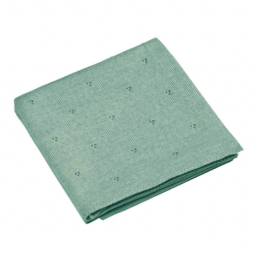 Babydecke aus 100% Merinowolle mit Namen bestickt "Apollo" in "Taupe, Beige, Brown, Gray, Blue, Sage"  75x100 cm I Ander