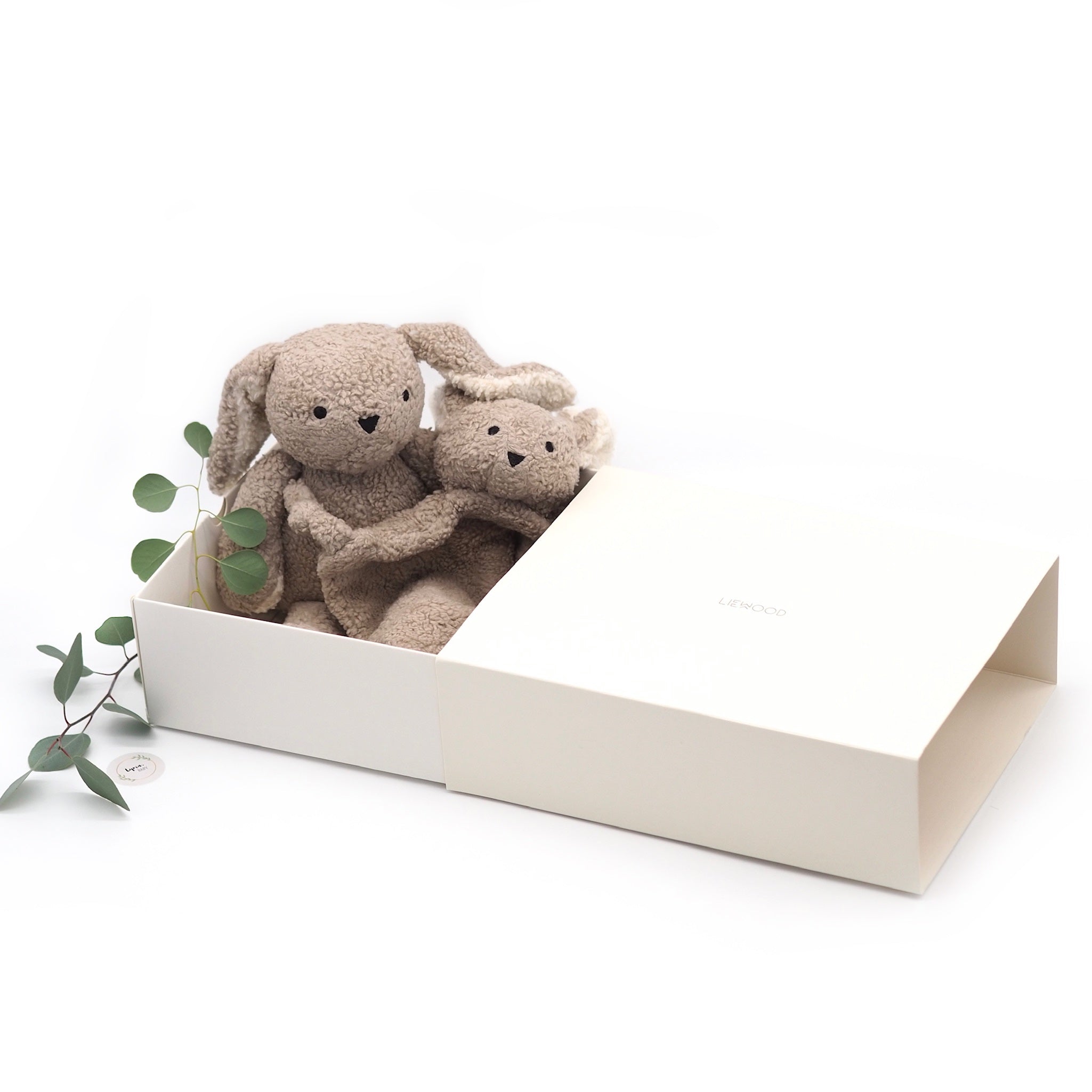 Babygeschenk/Geschenkbox Schmusetuch und Kuscheltier "Ted - Rabbit/Pale Grey" I Liewood