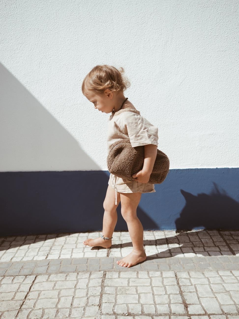 Täschchen/Kleine Windeltasche/Kosmetiktasche Teddy Braun "Brown Teddy Pouch" I Studio Noos