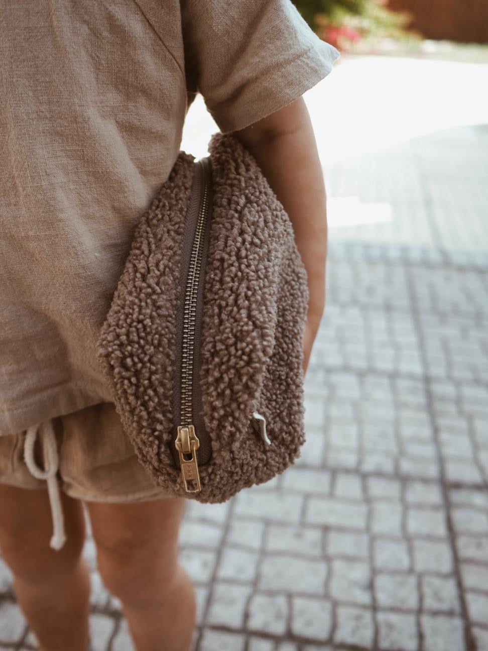 Täschchen/Kleine Windeltasche/Kosmetiktasche Teddy Braun "Brown Teddy Pouch" I Studio Noos