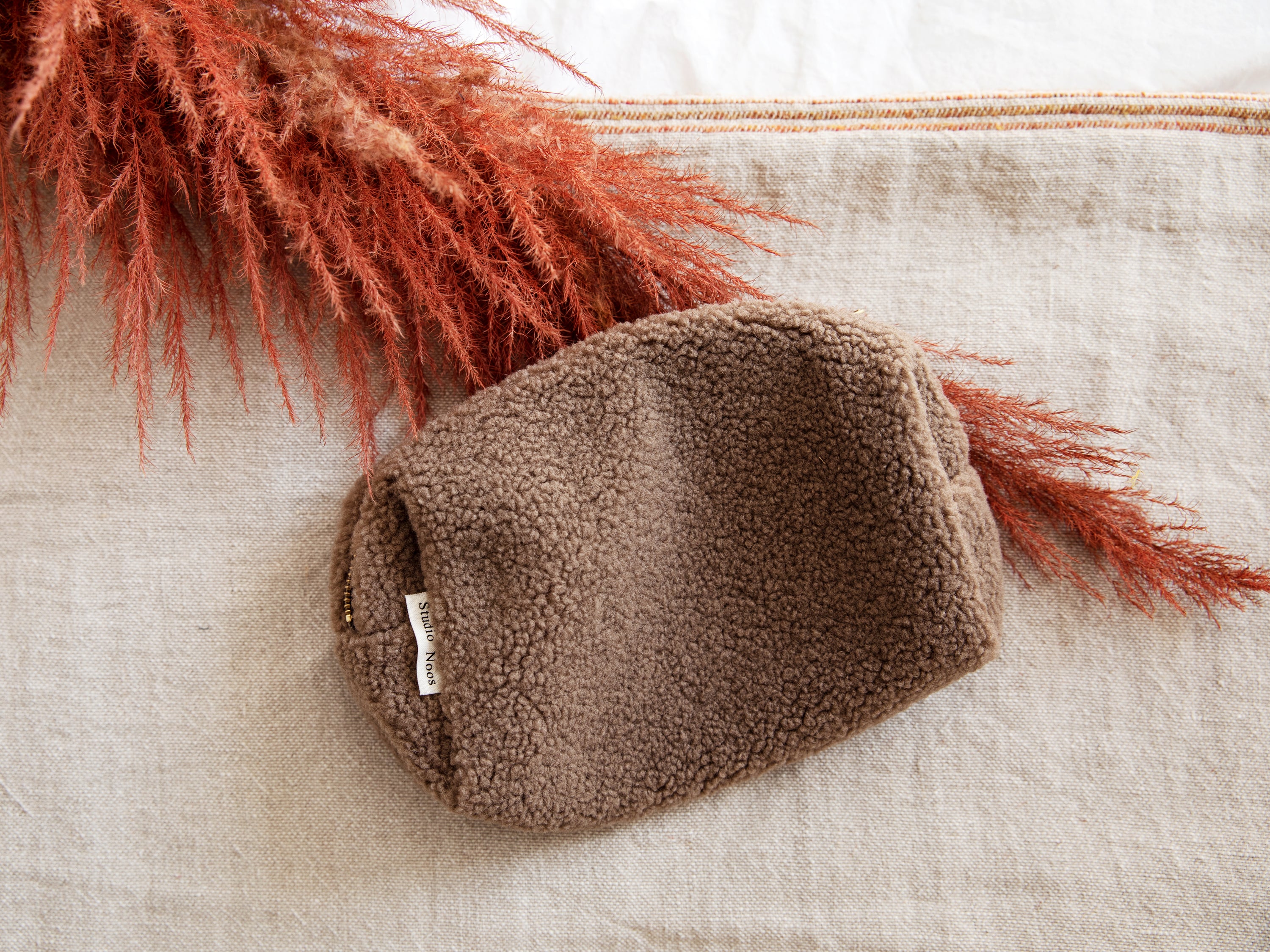 Täschchen/Kleine Windeltasche/Kosmetiktasche Teddy Braun "Brown Teddy Pouch" I Studio Noos