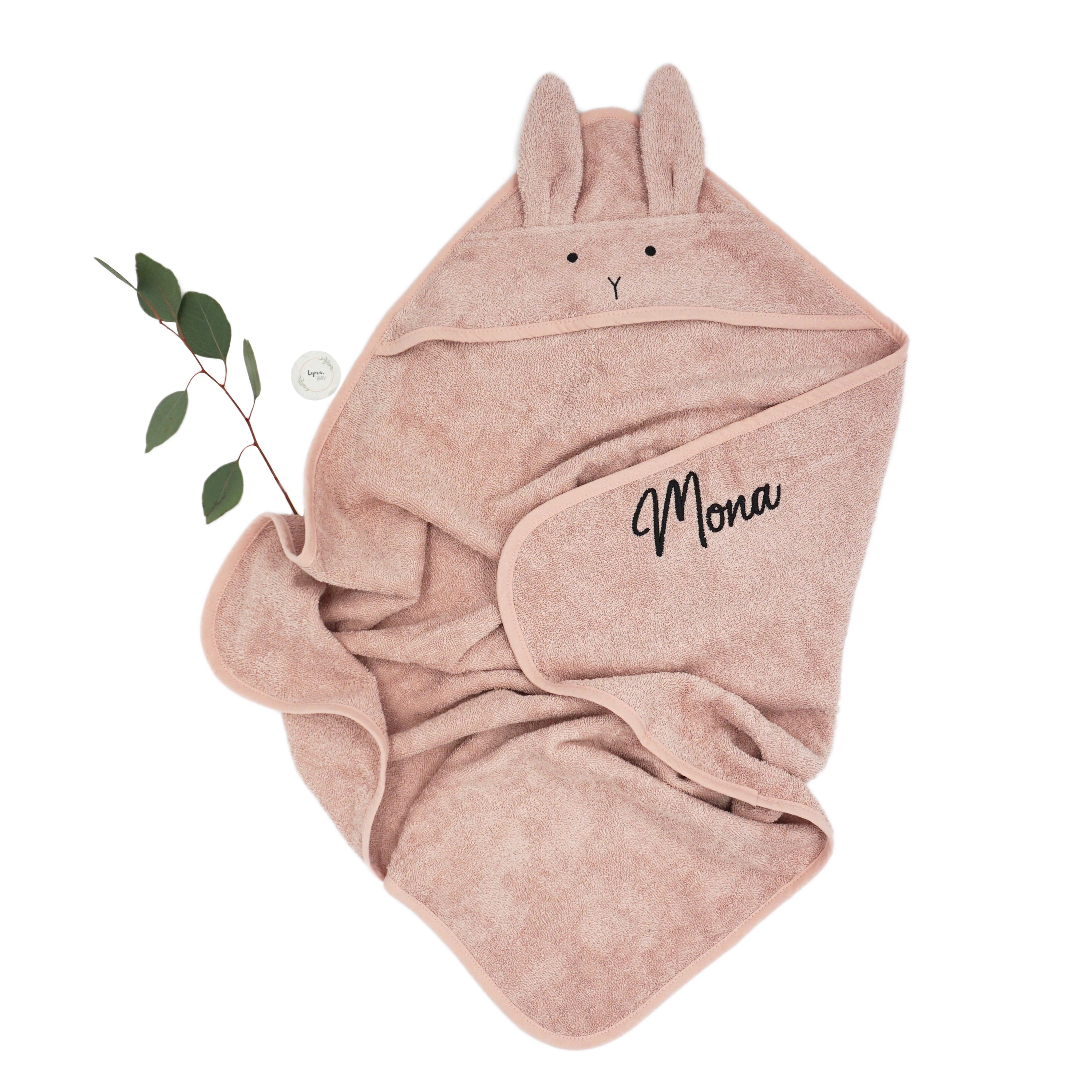 Babyhandtuch/Kapuzenhandtuch "Albert - Rabbit/Rose" 70x70 cm I Liewood