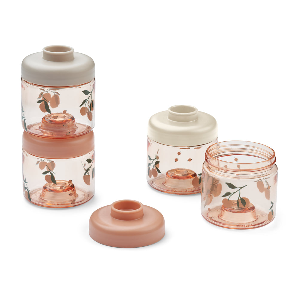 Kleine Dosen/Aufbewahrung Babynahrung 4er-Set "Dominique - Peach/Sea Shell" I Liewood