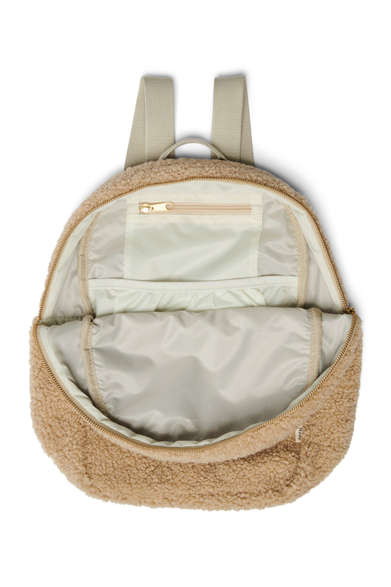 Rucksack Teddy Wollweiß "Ecru Teddy Midi Backpack" I Studio Noos