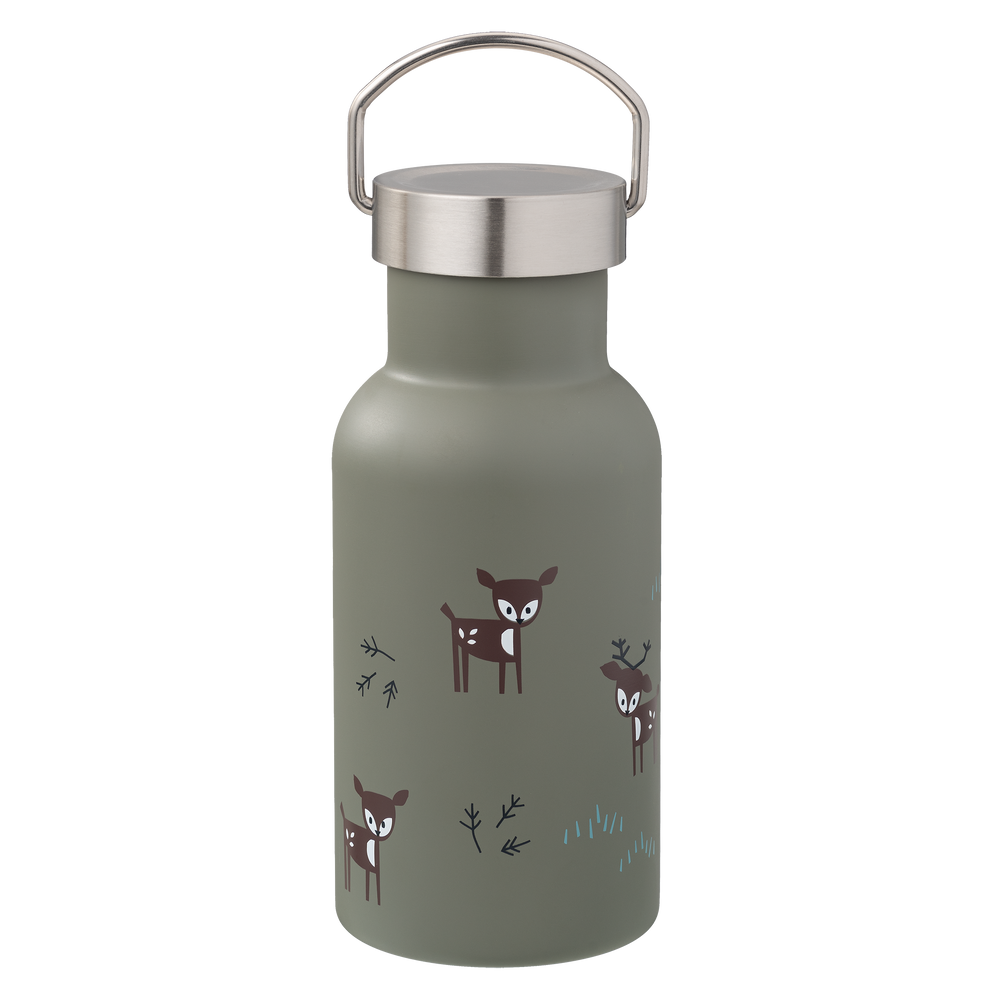 Trinkflasche Rehe "Woods Deer Olive" 350ml I Fresk