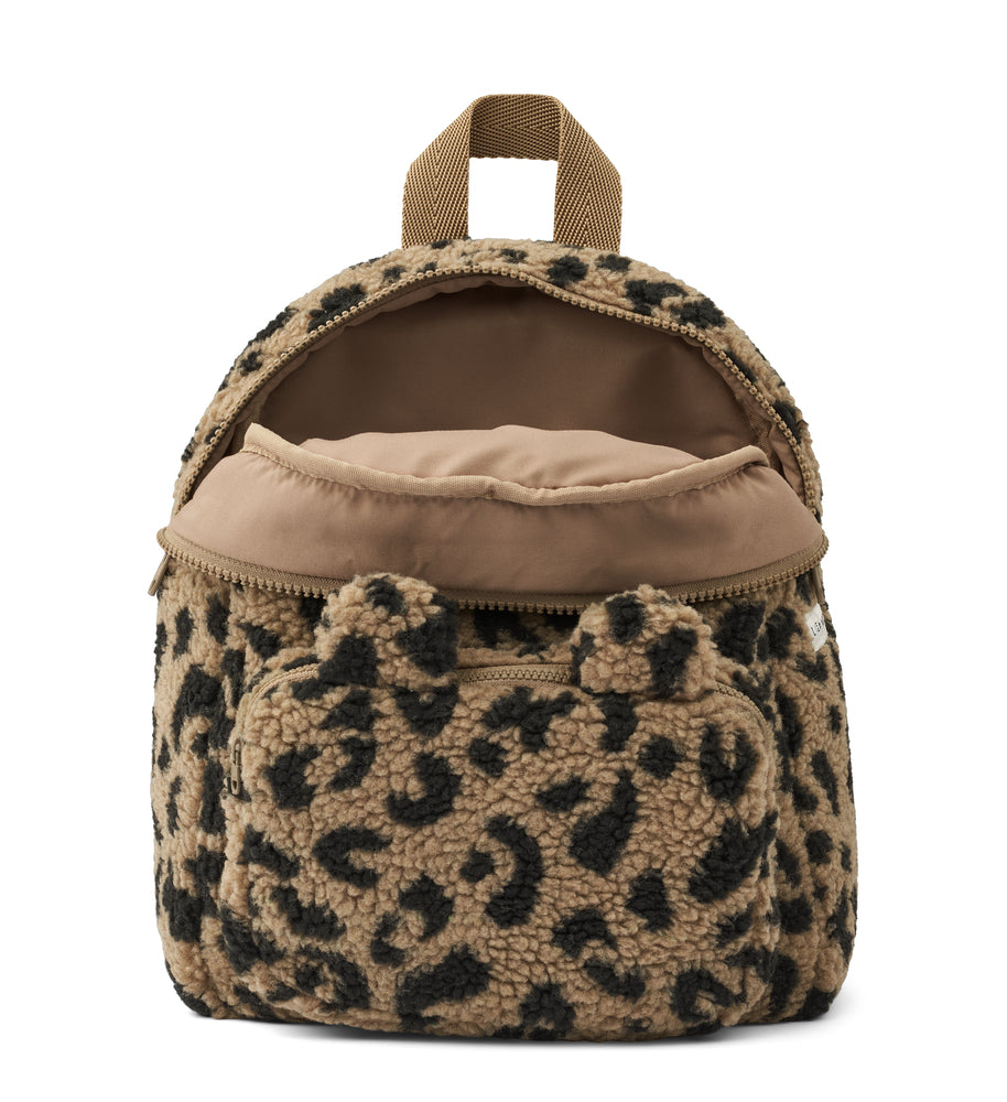 Rucksack Teddy mit Leoparden Muster "Allan - Leo Oat/ Black Panther" I Liewood