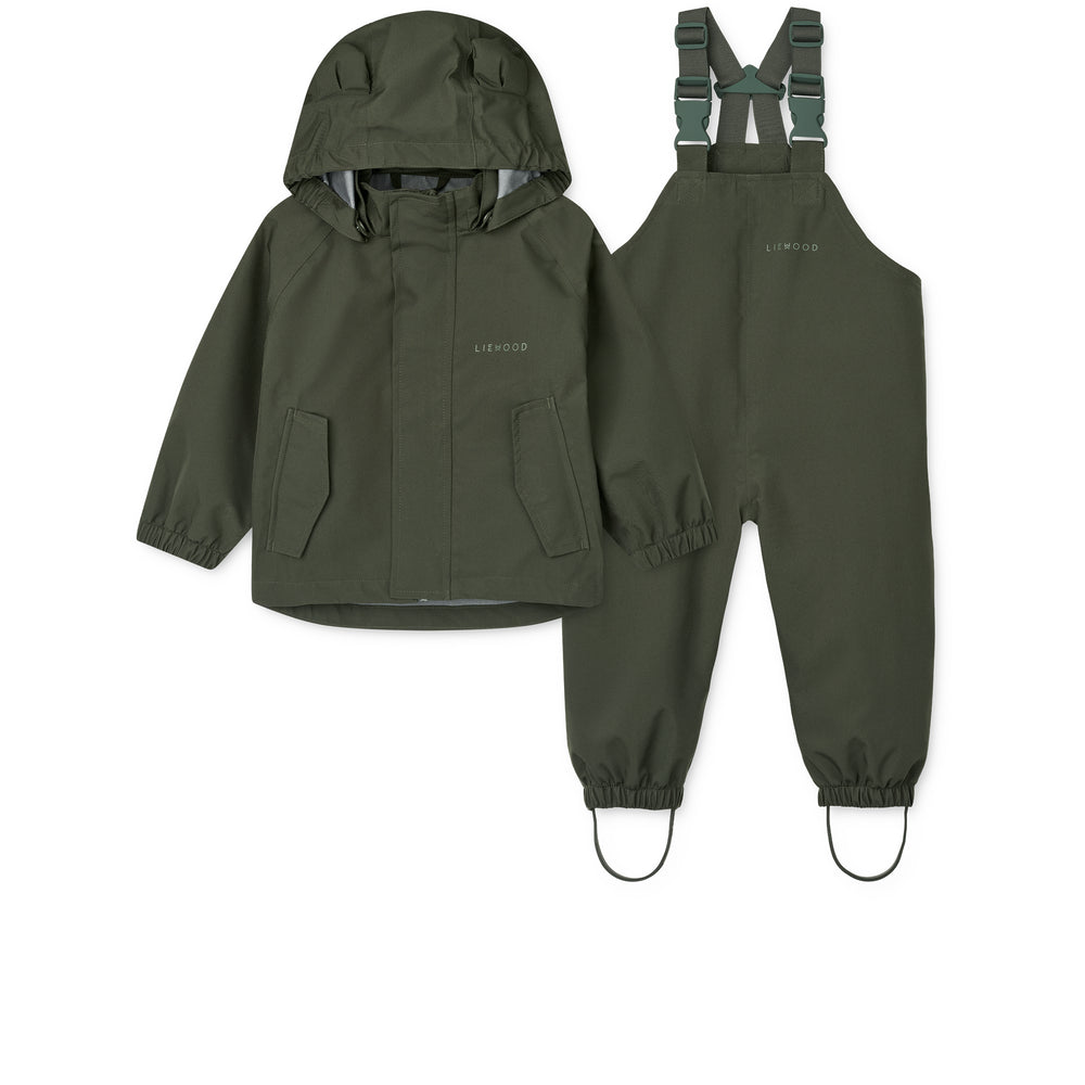 Regenbekleidungsset Softshell "Manu - Hunter Green"  I Liewood