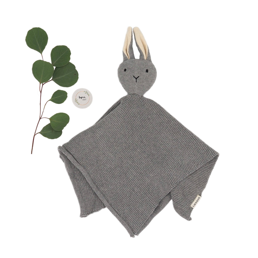 Gestricktes Schmusetuch Hase "Milo -Rabbit/Grey Melange" I Liewood