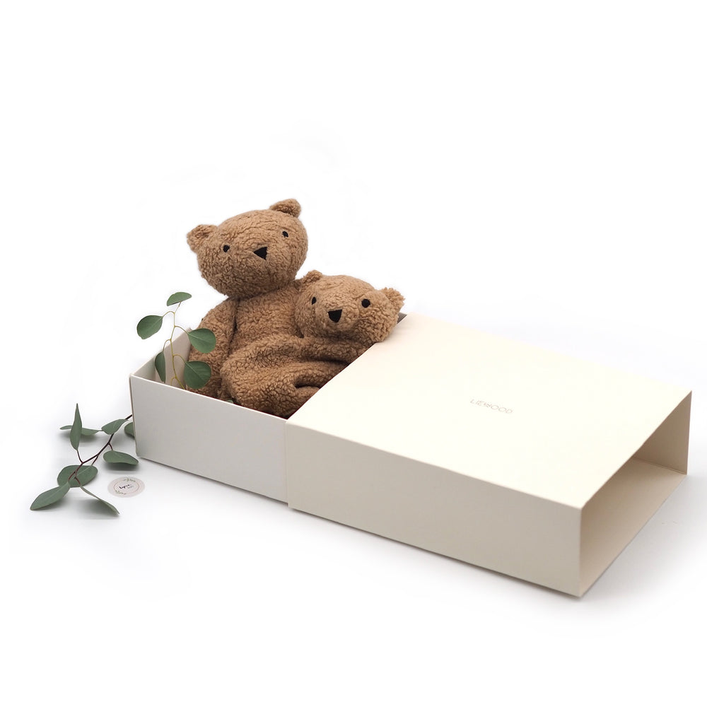 Babygeschenk/Geschenkbox Schmusetuch und Kuscheltier "Ted - Mr. Bear/Beige" I Liewood