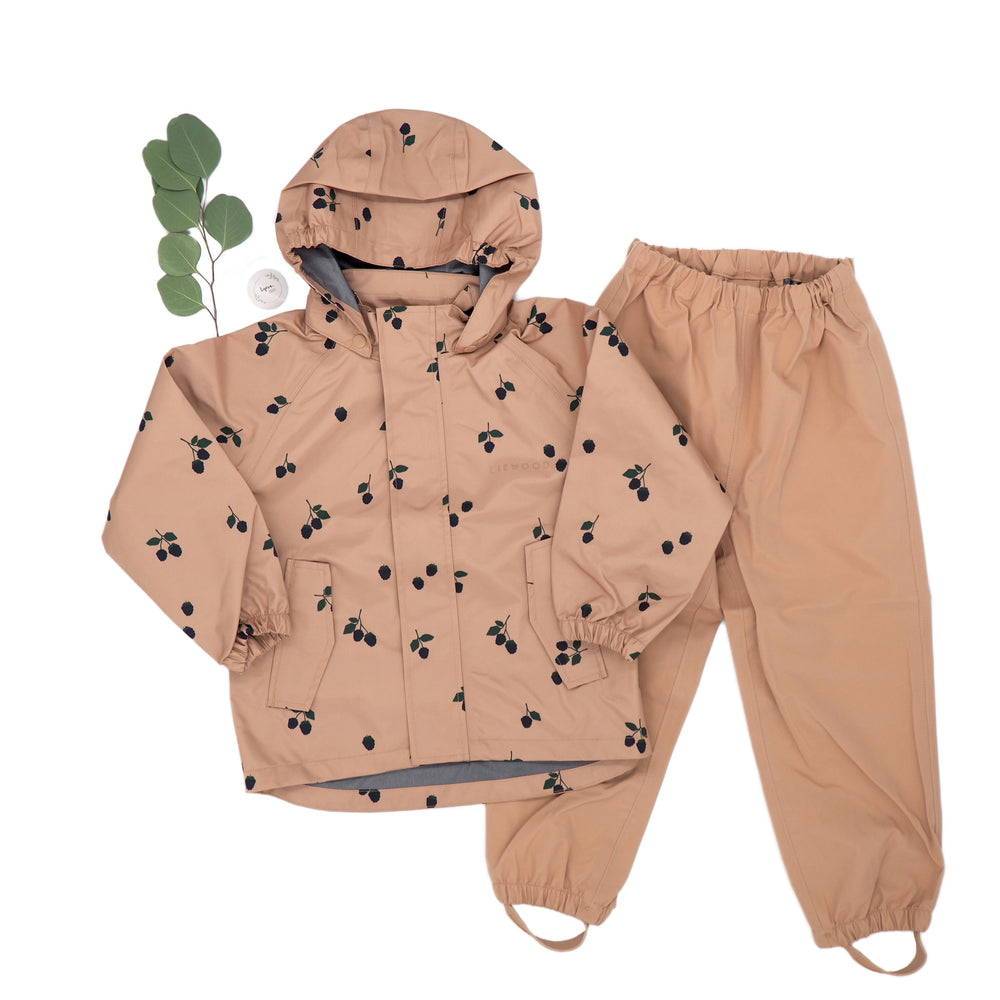 Regenbekleidungsset Softshell "Pedia - Berry/Pale Tuscany"  I Liewood