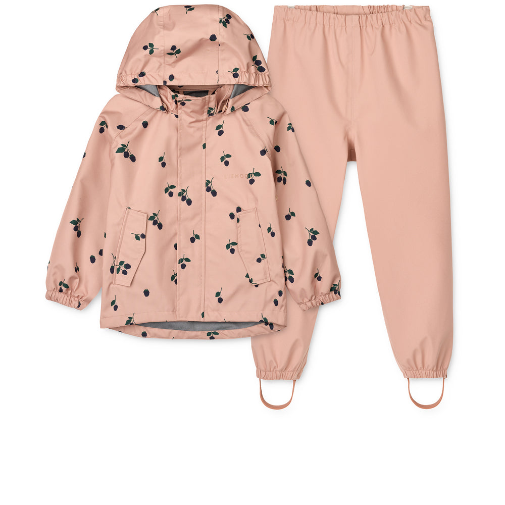 Regenbekleidungsset Softshell "Pedia - Berry/Pale Tuscany"  I Liewood