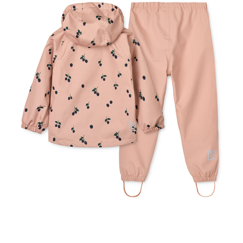 Regenbekleidungsset Softshell "Pedia - Berry/Pale Tuscany"  I Liewood