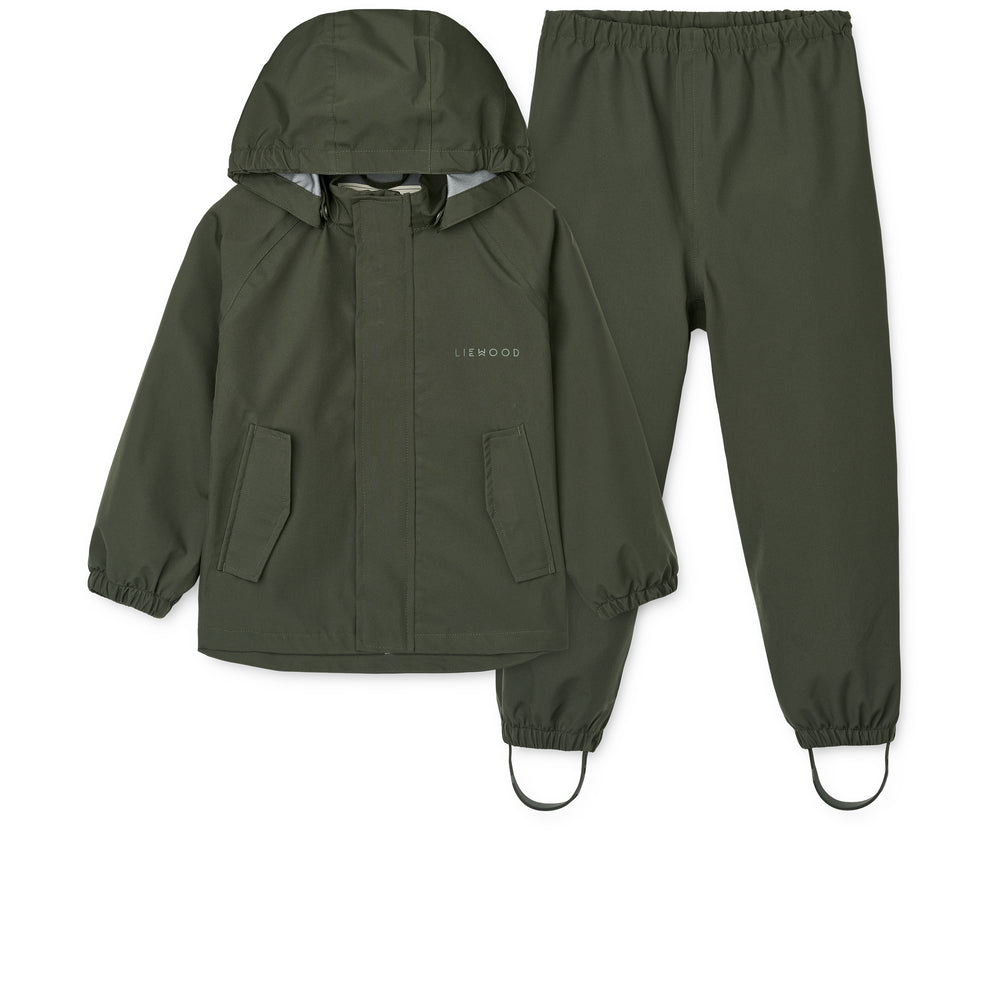 Regenbekleidungsset Softshell "Pedia - Hunter Green"  I Liewood