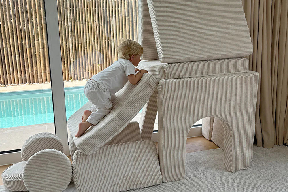 Spielsofa-Ergänzung Bogen Arches-Set "Pure Corduroy in "Vanilla", "Sky Sugar" I Shappy