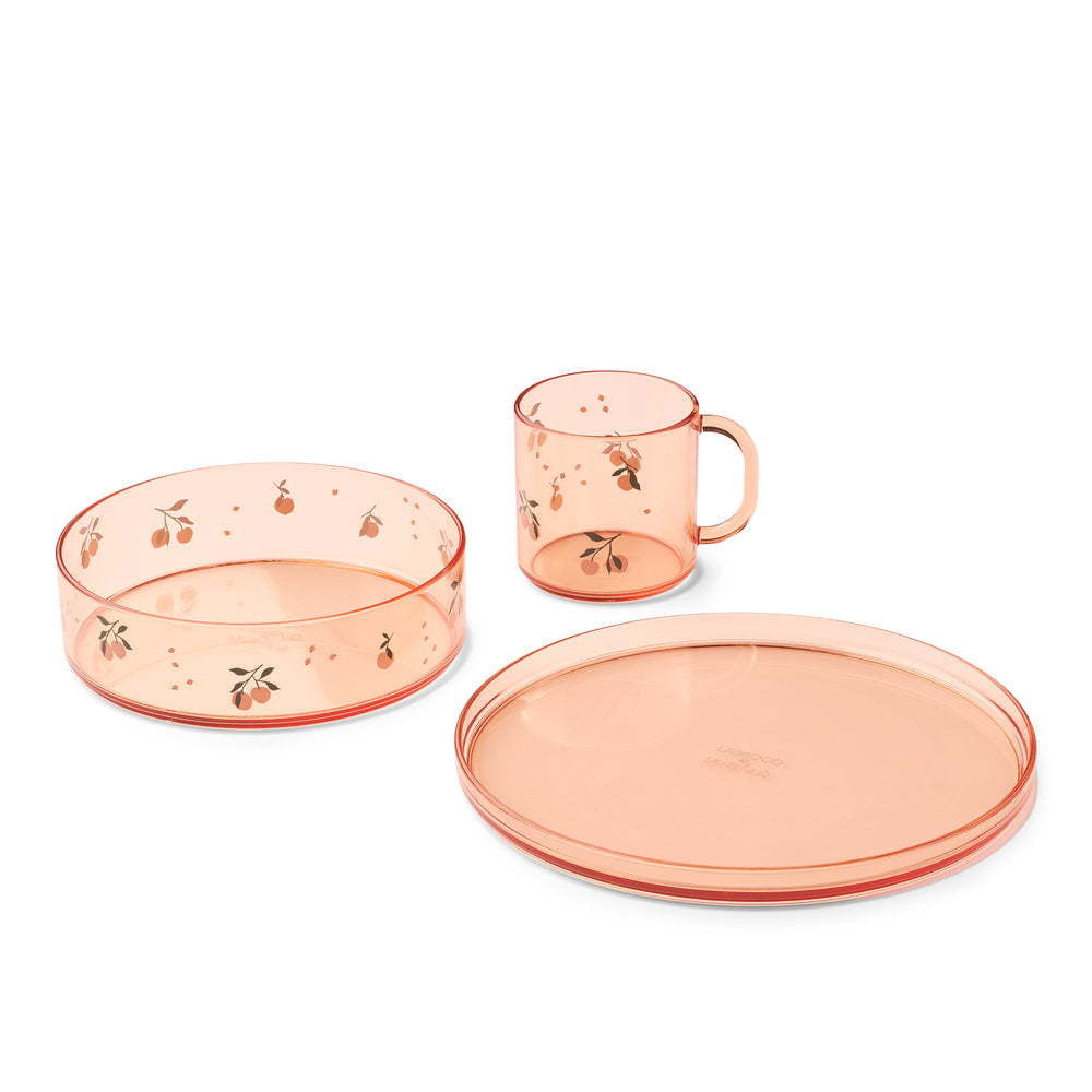 Geschirrset aus Tritan "Siva - Peach/Sea Shell" I Liewood