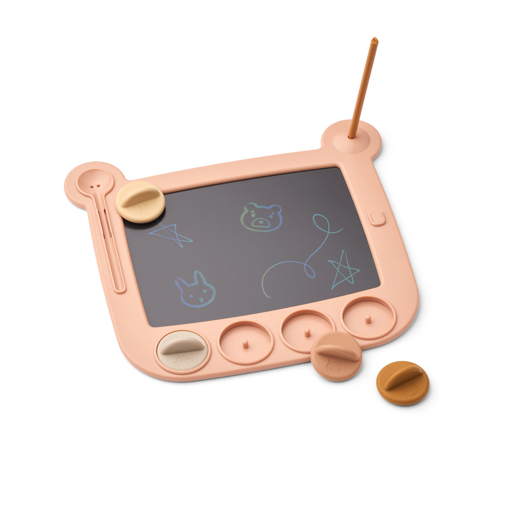 Magisches LCD-Zeichenpad mit Stempeln "Venzora" in verschiedenen Farben "Pale Tuscany Multi Mix"","Dove Blue Multi Mix" I Liewood