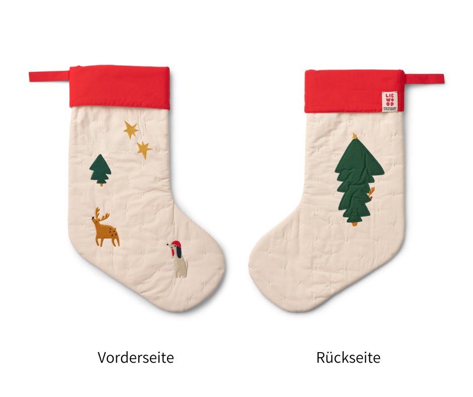 Weihnachtsstrumpf "Basil - Holiday/Sandy" personalisiert mit Namen I Liewood
