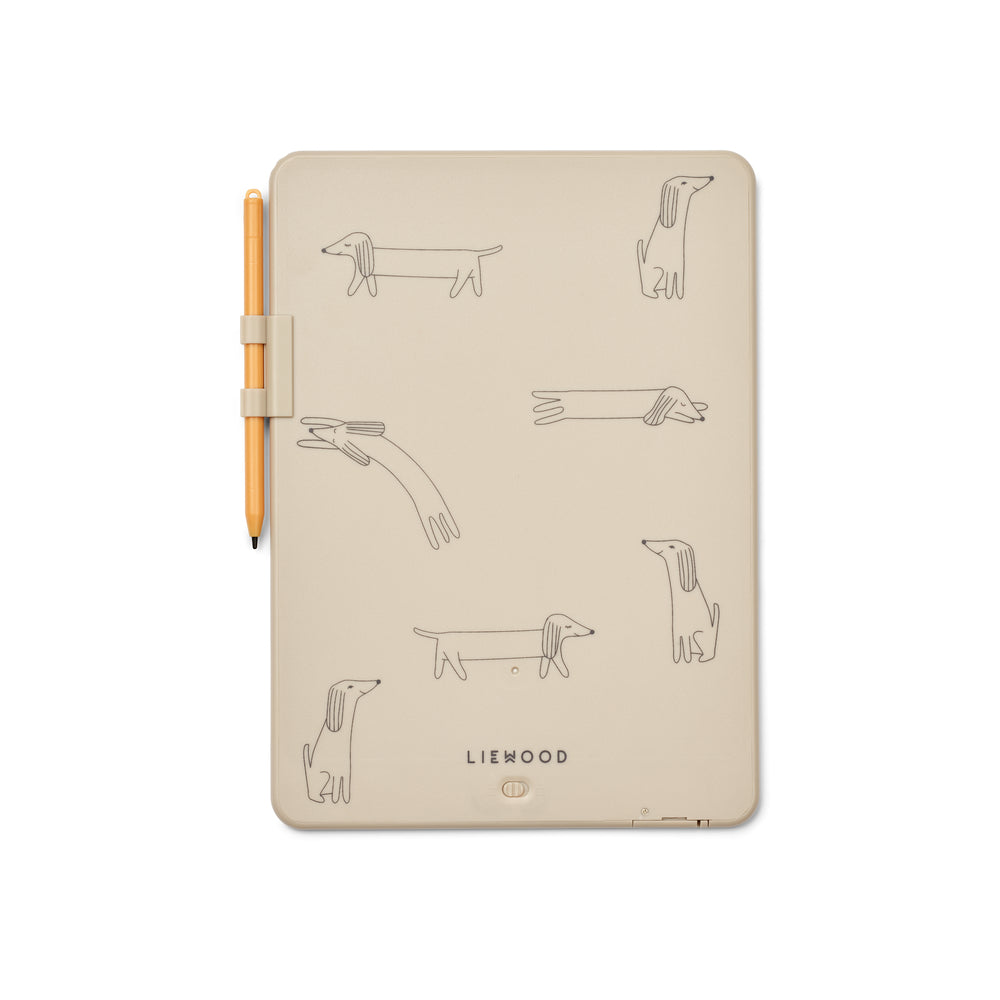 Magisches LCD-Zeichenpad "Zora - Dog/Sandy" I Liewood