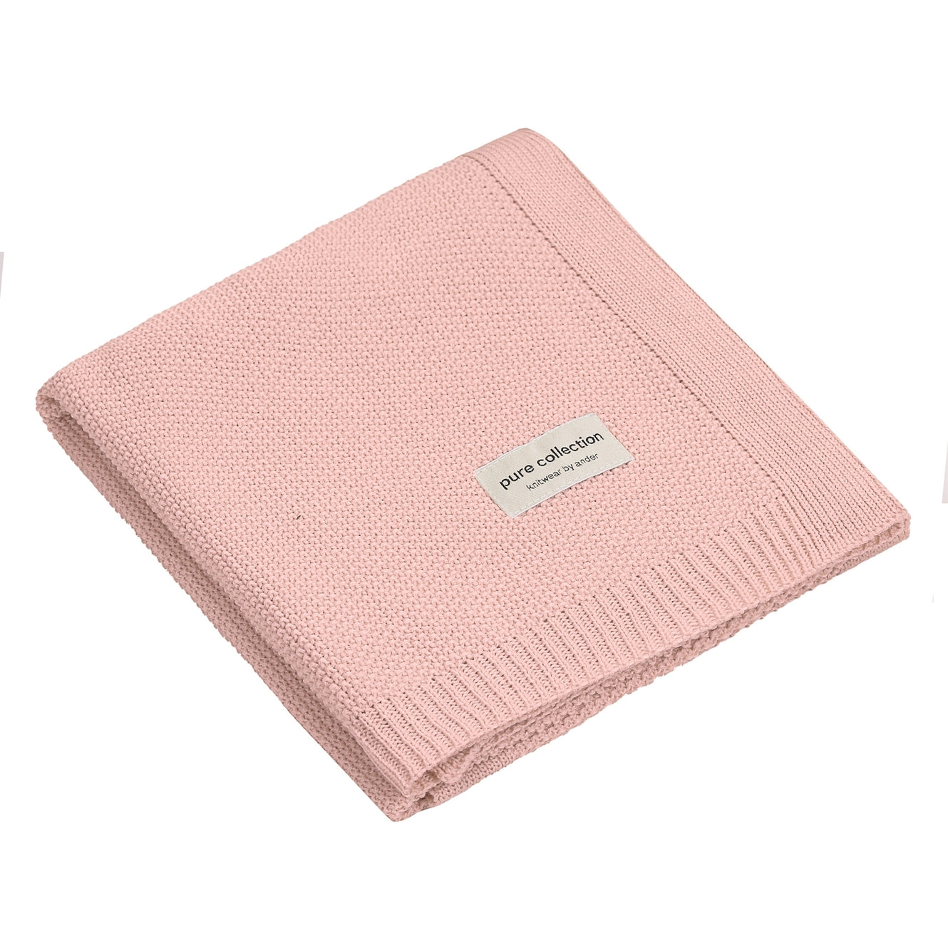 Babydecke aus 100% Merinowolle mit Namen bestickt "Abaco" in "Almond, Beige, Gray, Rose, Creme, Blue"  75x100 cm I Ander