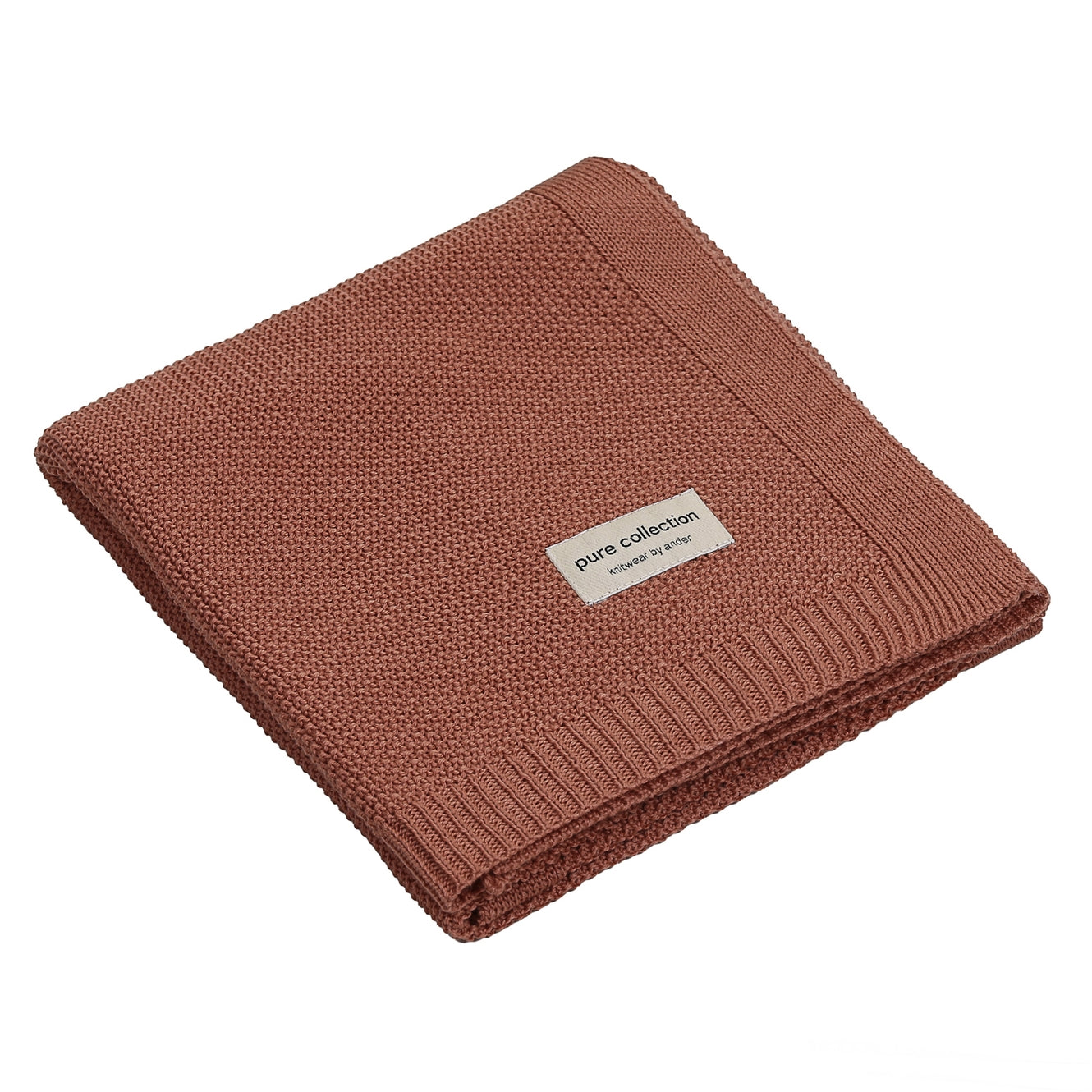 Babydecke aus 100% Merinowolle mit Namen bestickt "Abaco" in "Almond, Beige, Gray, Rose, Creme, Blue"  75x100 cm I Ander