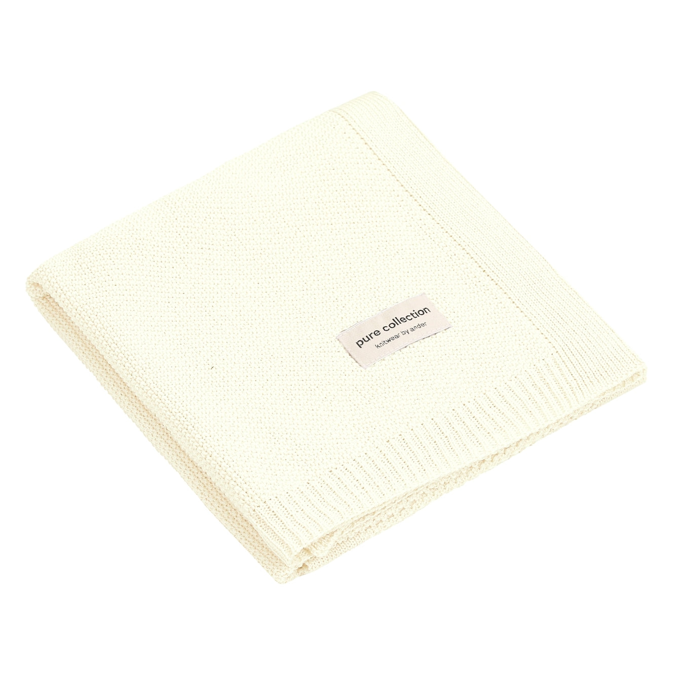 Babydecke aus 100% Merinowolle mit Namen bestickt "Abaco" in "Almond, Beige, Gray, Rose, Creme, Blue"  75x100 cm I Ander