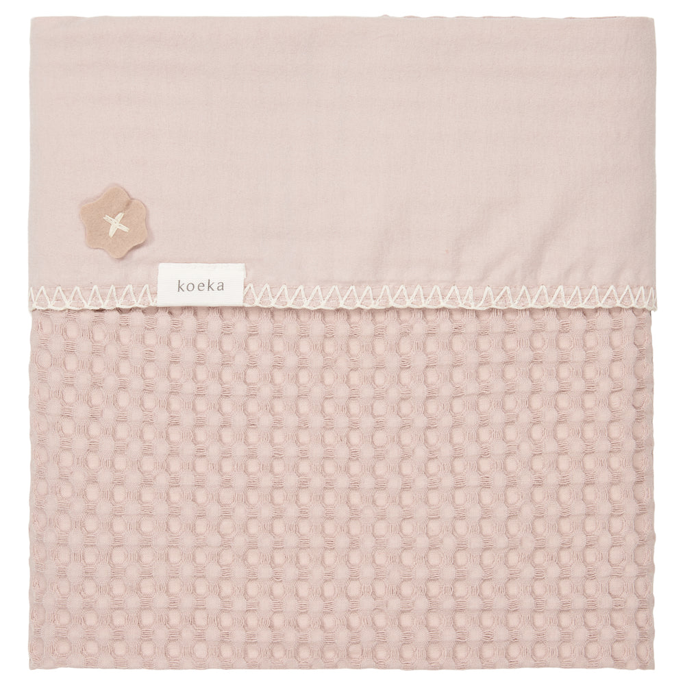 Babydecke „Flanell - Antwerp - grey pink/grey pink“ 75x100cm - personalisiert I Koeka