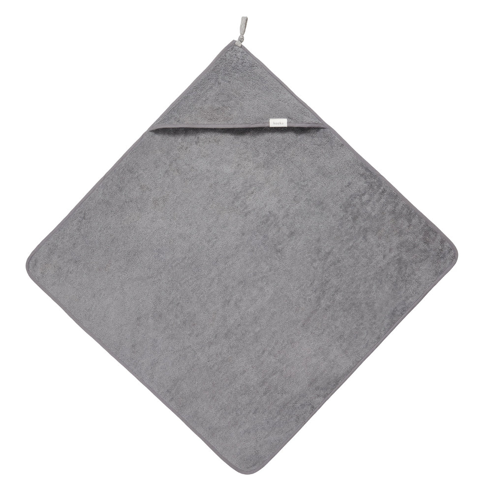 Badecape "Dijon organic - Steel Grey" 100x100cm I Koeka