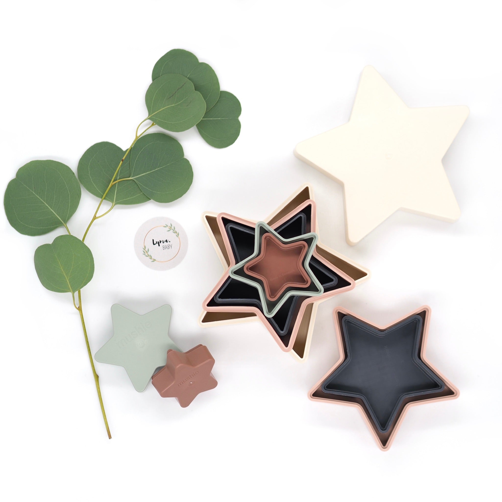 Stapelspielzeug "Nesting Stars" 5-teiliges Set I Mushie