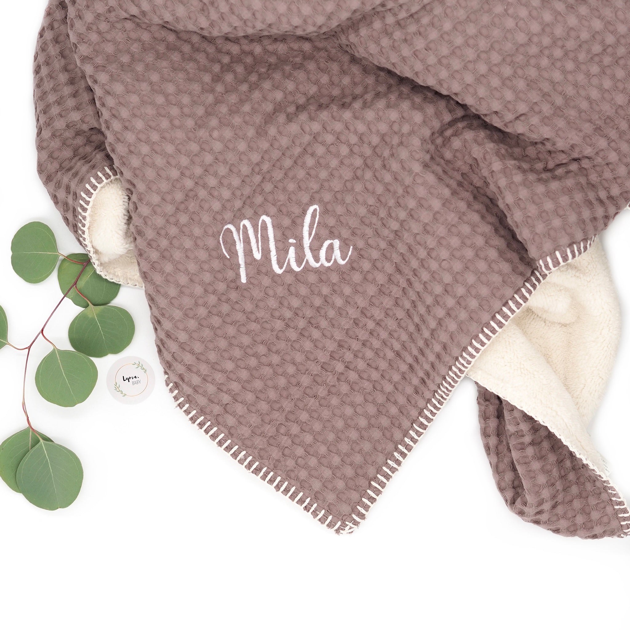 Koeka Babybettdecke Kuscheldecke – 75x100 Cm, Aus Baumwolle Mit Cotton Fleece Futter, Weiß, Luftig & Weich