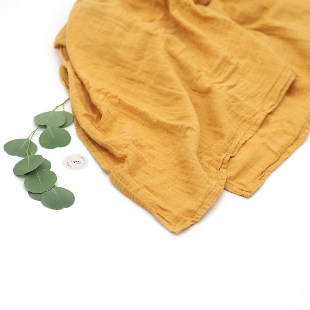 Musselin Pucktuch „Swaddle Blanket Fall Yellow“ I Mushie