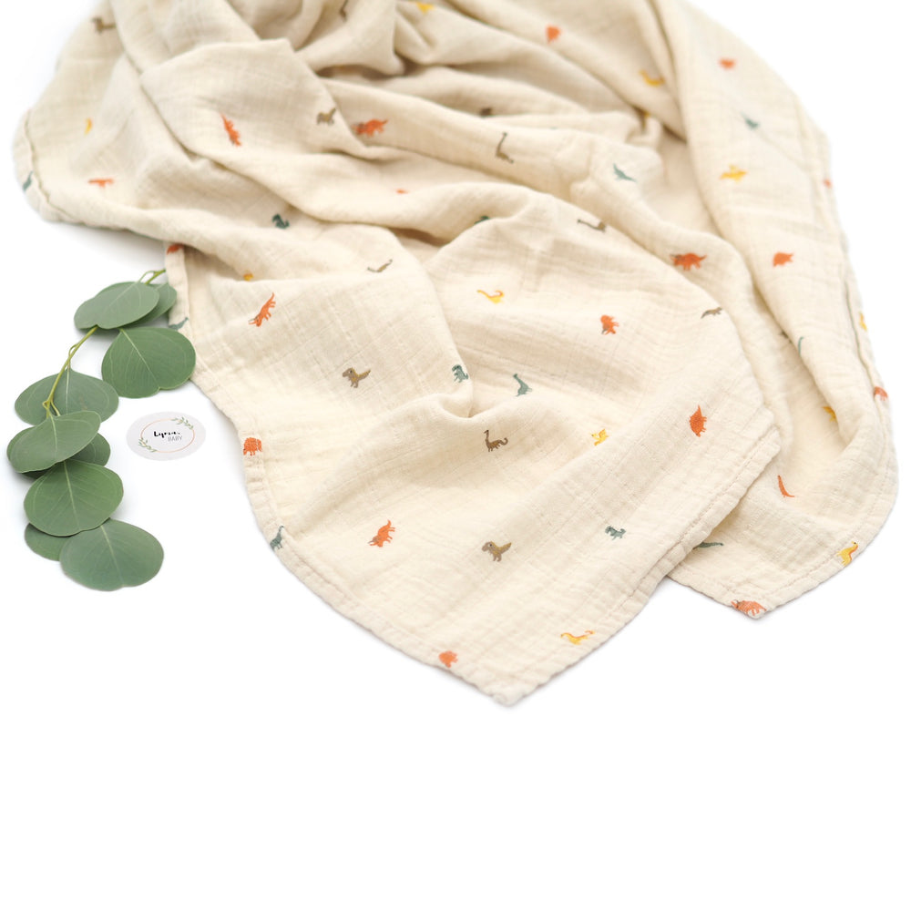 Musselin Pucktuch „Swaddle Blanket Dinos“ I Mushie