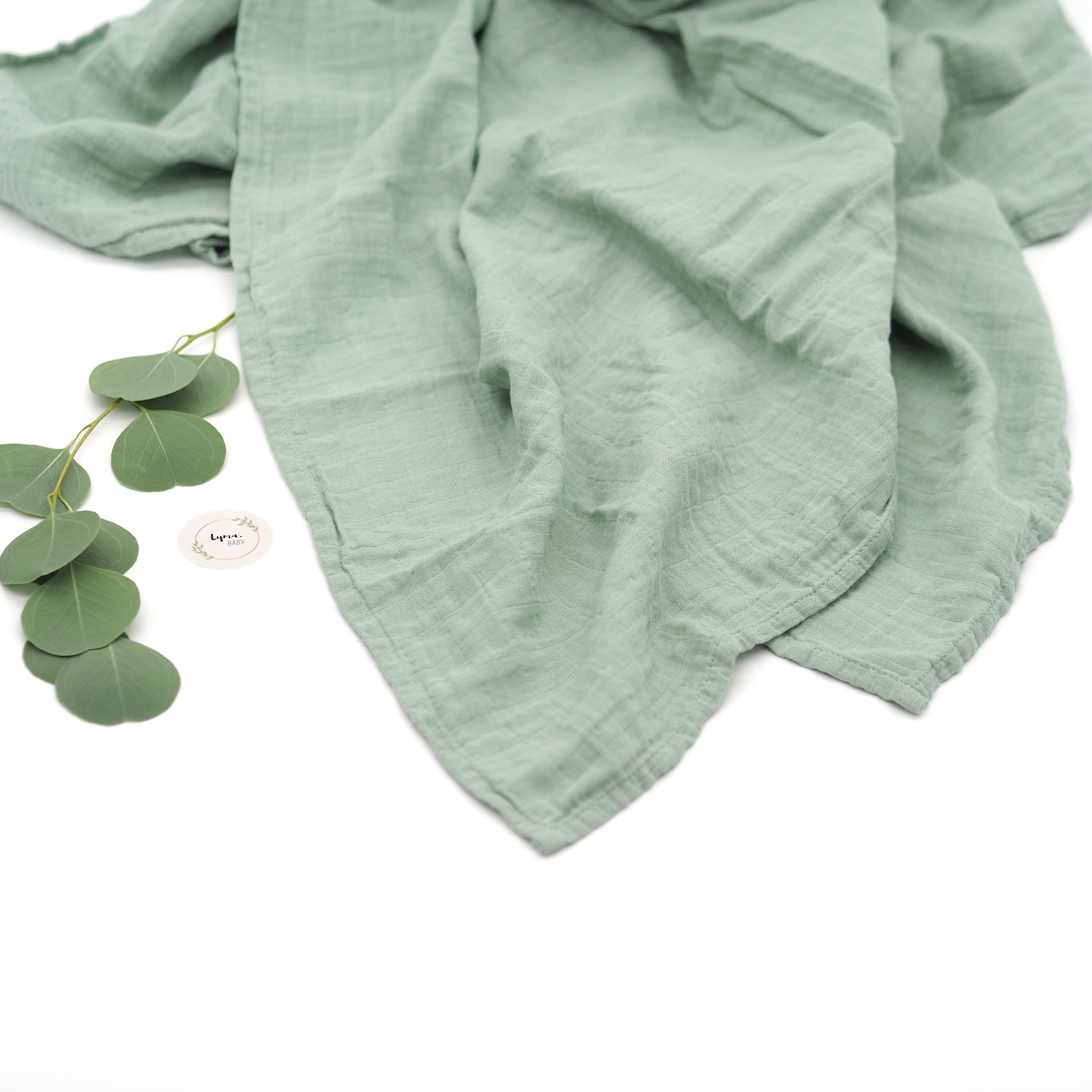 Musselin Pucktuch „Swaddle Blanket Roman Green“ I Mushie