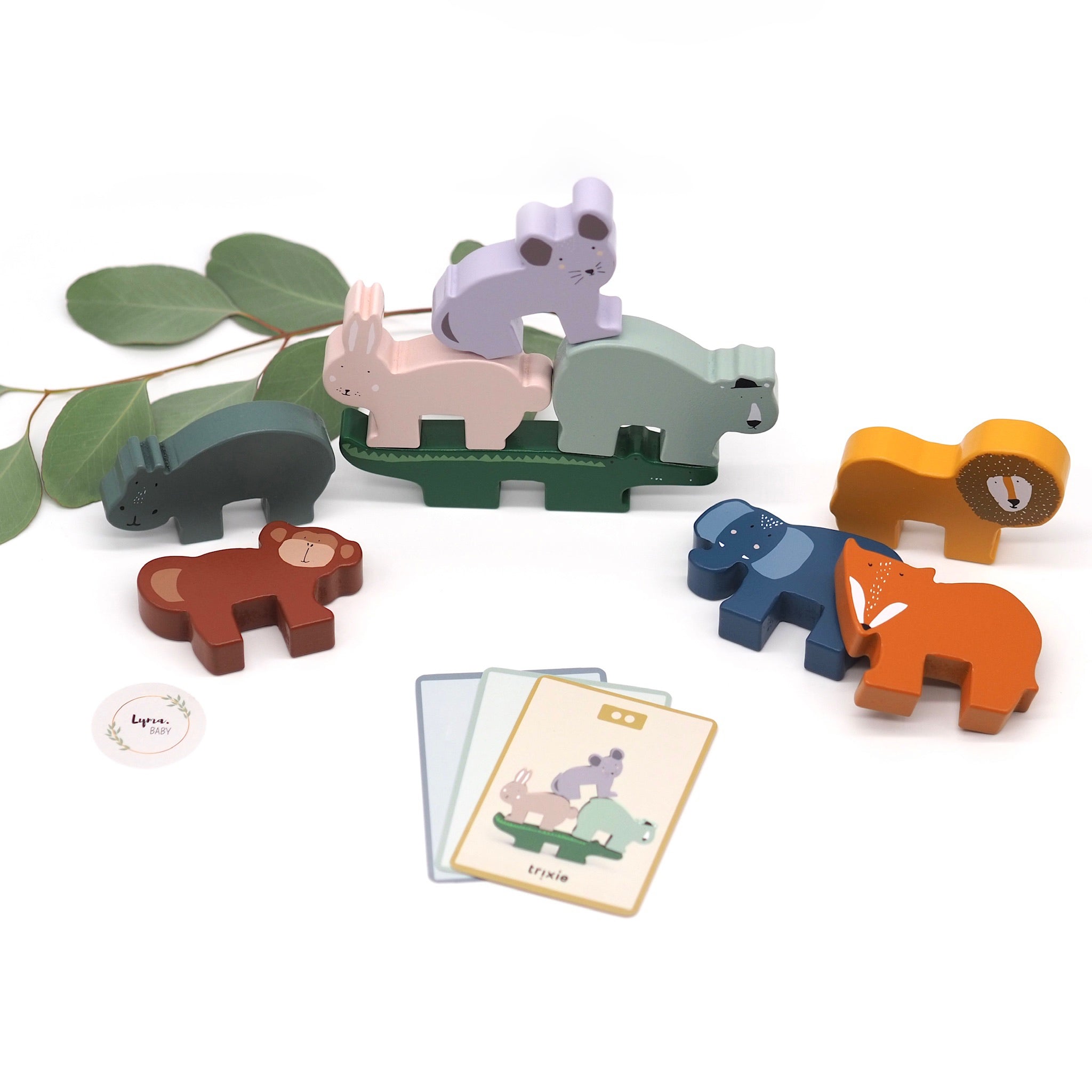 Holz Stapelspiel mit Tieren "Animals" I Trixie